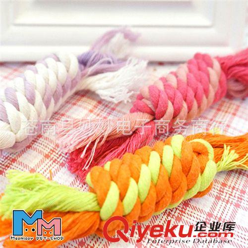寵物編織(hot!) 棉繩結(jié)寵物玩具 編織潔牙狗玩具貓玩具結(jié)繩玩具 幼犬{za}原始圖片2