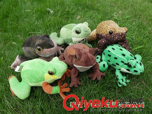 動(dòng)物毛絨玩具 【大量批發(fā)】.供應(yīng)價(jià)格低質(zhì)量好快來?yè)屒嗤芄谢y青蛙毛絨青蛙原始圖片3