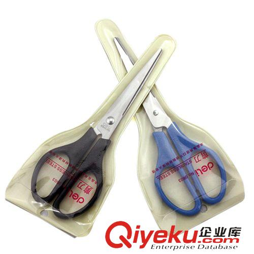 辦公用品 南京辦公用品批發配送 得力0603 170mm 中號辦公剪刀 藍黑隨機原始圖片3