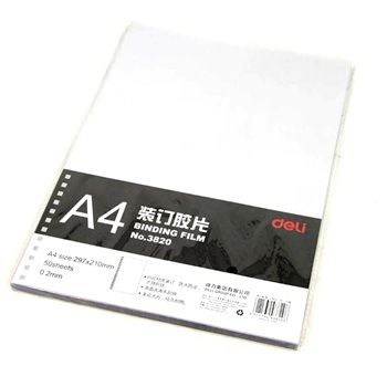 辦公耗材 南京辦公用品批發 得力3820 透明裝訂封面/裝訂膠片A4  50張/包原始圖片2