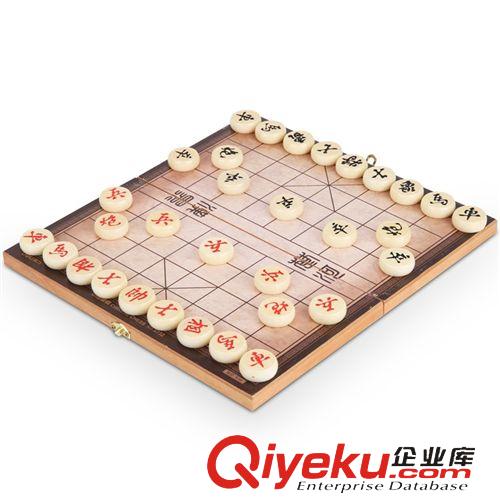 体育用品 得力6734中国象棋40mm 优质椴木木连盒 携带方便