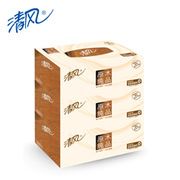 劳保品牌 南京家居生活用品 清风原木系列B338C盒装抽取式面巾纸 纸巾200抽