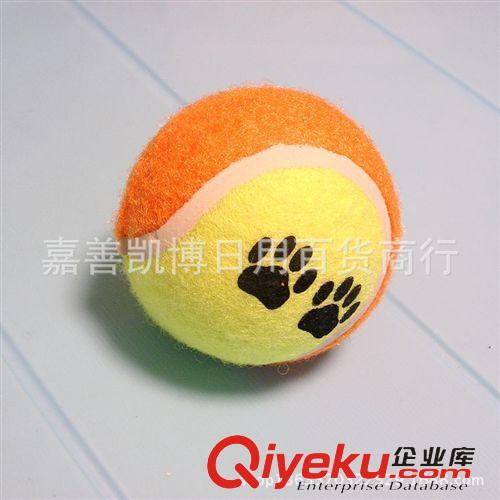 寵物玩具/訓犬產品 狗狗玩具球 寵物網球運動多色訓練球 印花寵物網球無彈力寵物玩具原始圖片3