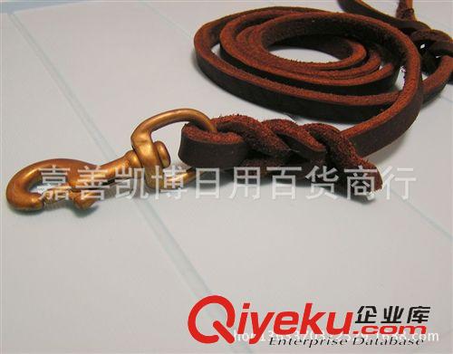 寵物牽引繩 zp德牧 中大型犬狗牽引繩 軟牛皮牽引帶 狗胸背帶約1.6米原始圖片2