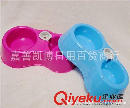 寵物食具 狗碗貓碗狗盆貓盆自動(dòng)狗狗飲水器 雙碗寵物碗原始圖片2