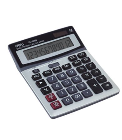 各種計算器 計算器837得力桌面型Deli辦公學習算賬用品12位數雙電源