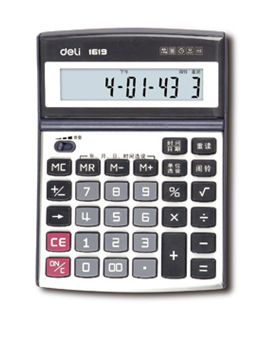 各種計(jì)算器 得力計(jì)算器1256桌面型Deli雙電源 水晶按件 辦公居家 美觀實(shí)用