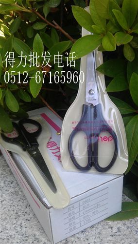 桌面文具用品 0603得力剪刀170mm辦公家用文具Deli 事務(wù)居家手工剪刀 deli原始圖片2
