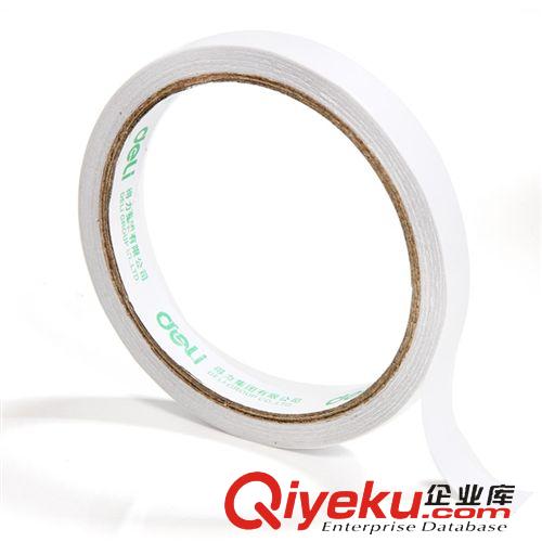 生活用品 得力雙面膠帶30401寬12mm*10y批發(fā)Deli代理zp現(xiàn)貨棉紙兩面膠原始圖片2