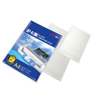 商用機器 過塑膜護卡膜3819得力牌塑封膜A4 整包單價l過膠膜封照片批發原始圖片2