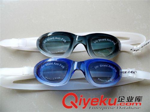 游泳 好佳健F3001正品高清晰硅膠游泳眼鏡防霧防水防紫外線大框不吸眼原始圖片3