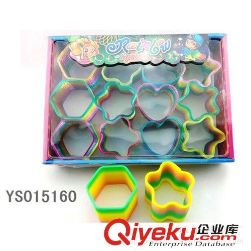 新品上架 異形金蔥透明彩虹圈 多款形狀混裝 異形彩虹圈  彈力圈塑料彈簧圈原始圖片2