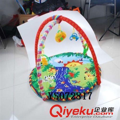 嬰兒玩具  廠家直銷 新生兒游戲墊健身架地毯 嬰兒帶支架爬行墊帶掛件搖鈴原始圖片2
