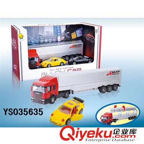合金玩具 廠家直銷合金滑行貨柜車 拖頭貨柜車 合金拖頭車 合金玩具車模原始圖片3