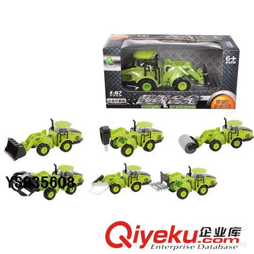 合金玩具 生產銷售合金回力工程車 合金玩具車模 多款混裝合金工程車模原始圖片3