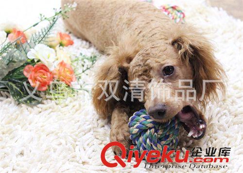 玩具 寵物用品寵物棉繩編織球 狗狗磨牙啃咬 寵物玩具小號6CM原始圖片3