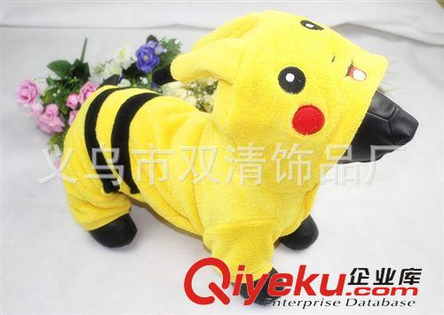 寵物服裝 服飾 寵物用品批發 皮卡丘狗衣服寵物衣服 寵物四腳衣 泰迪狗狗變身裝原始圖片2