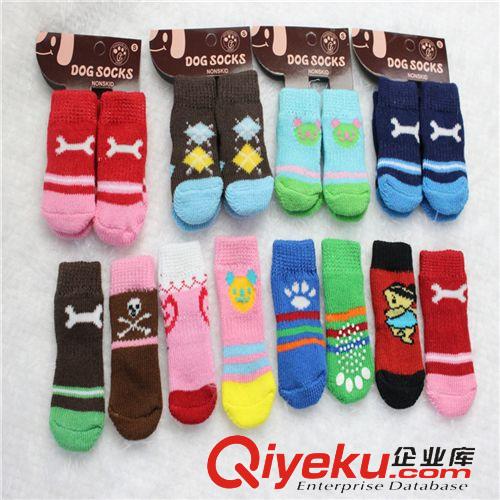 寵物服裝 服飾 寵物用品批發(fā) 狗狗襪子 防滑帶膠粒棉襪 寵物襪子 秋冬必備品原始圖片3
