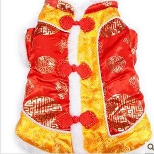 寵物服裝 服飾 唐裝 寵物服裝 秋冬款 狗狗衣服 寵物唐裝  寵物衣 外貿(mào)寵物衣服原始圖片3