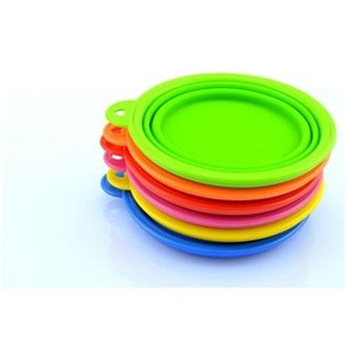 日用品 供應(yīng)硅膠寵物折疊外出水碗 狗碗 伸縮式旅行寵物碗寵物食具原始圖片3