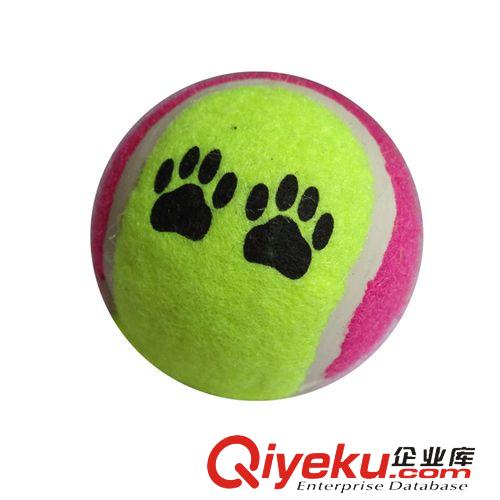 寵物玩具 帶腳印網(wǎng)球 狗狗專用玩具球 寵物啃咬訓(xùn)練運動多色室外活動球原始圖片3