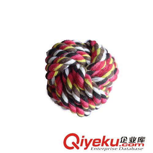 寵物玩具 棉繩球 寵物樂趣玩具狗狗貓咪耐咬磨麻繩麻花磨牙玩具寵物 8cm原始圖片2