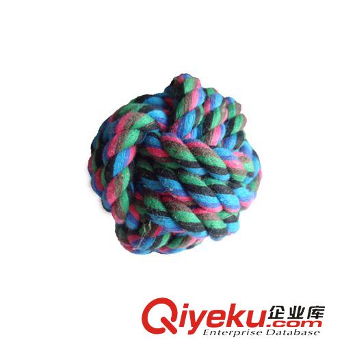 寵物玩具 棉繩球 寵物樂趣玩具狗狗貓咪耐咬磨麻繩麻花磨牙玩具寵物 8cm原始圖片3