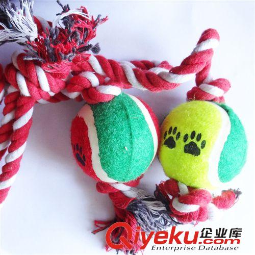 寵物玩具 雙繩結單玩具 拋擲類玩具 寵物棉繩玩具 磨牙玩具原始圖片2