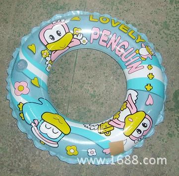 其他類玩具 加厚兒童游泳圈 雙層水晶充氣游泳圈 充氣產品批發