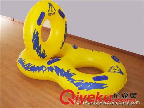 游泳圈 四人帶把手水上充氣漂流圈 環(huán)保材料定制充氣劃水圈