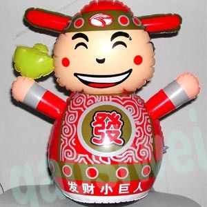 卡通氣模玩具 室內居家必備 充氣財神擺件不倒翁 多款充氣不倒翁玩具
