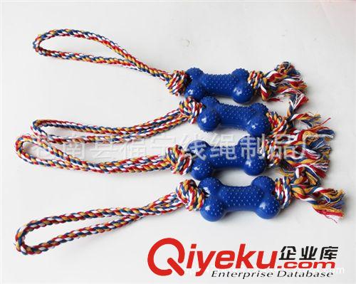 寵物玩具 供應(yīng)手拉棉繩加am骨頭 單結(jié)骨頭寵物狗玩具寵物用品來樣加工原始圖片2