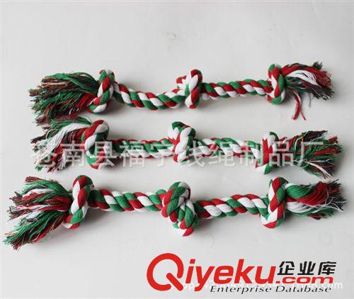 寵物玩具 批發(fā)供應狗咬棉繩 寵三結(jié)棉繩玩具棉繩骨磨牙耐咬狗狗玩具原始圖片2