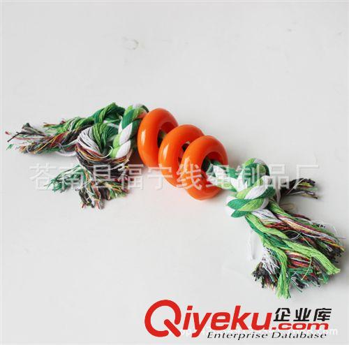 寵物玩具 熱銷寵物用品 雙節狗咬繩加圓環 狗棉繩寵物玩具繩結狗狗玩具批發