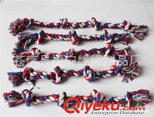 寵物玩具 熱銷寵物用品棉繩玩具 棉繩寵物玩具 彩色棉結骨 四結棉繩骨原始圖片3