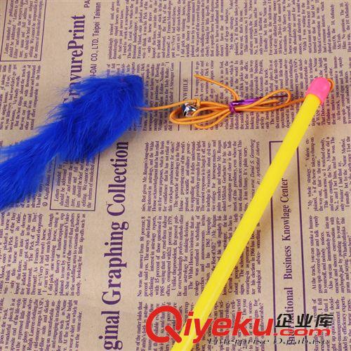 寵物玩具 貓咪逗貓棒 兔毛發(fā)聲鈴鐺逗貓棒 貓咪互動玩具逗貓桿 寵物玩具原始圖片3