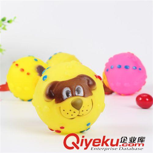 寵物玩具 寵物玩具 md橡膠發聲大臉狗球 狗發聲玩具 狗咬膠 貓咪磨牙球原始圖片2