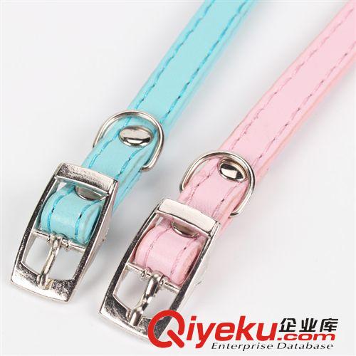 牽引繩項(xiàng)圈 寵物泰迪比熊小鹿犬博美幼犬小型蝴蝶犬鈴鐺狗狗貓咪PU皮項(xiàng)圈頸圈原始圖片2