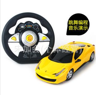 遙控玩具 廠家直銷仁達重力感應方向盤遙控車模 1:16 大號