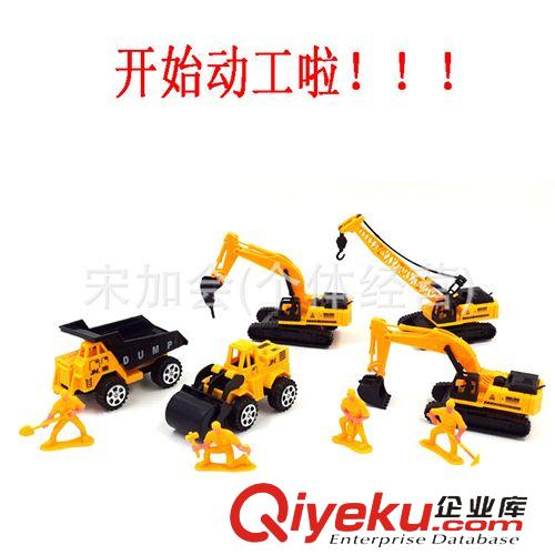 力控玩具 廠家直銷車仔王回力工程車套裝 模擬仿真場景玩具 建筑工程隊批發(fā)原始圖片2