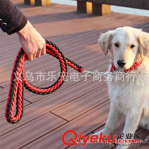 四月新品 厂家直销 大型犬宠物牵引绳 狗链 尼龙编制八股绳  牵引绳