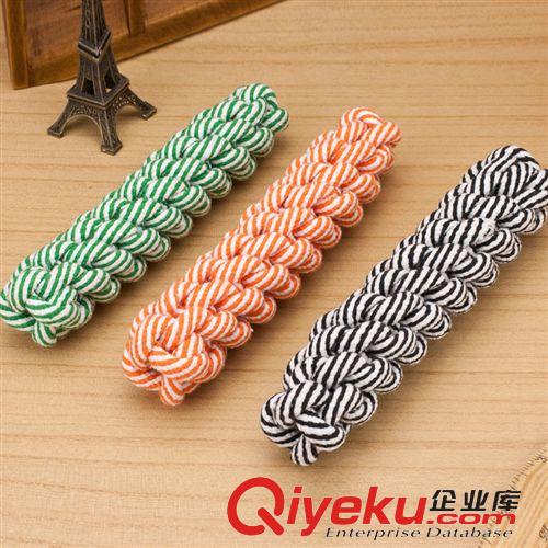 淘寶爆款 寵物玩具批發(fā) 棉繩Y字單結(jié)加塑膠 寵物潔齒磨牙棉繩玩具 編織玩具
