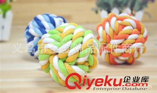 寵物玩具 小號棉球 寵物棉繩玩具球 重70克 直徑6.5CM 優(yōu)質(zhì)zp 狗狗打結(jié)原始圖片3