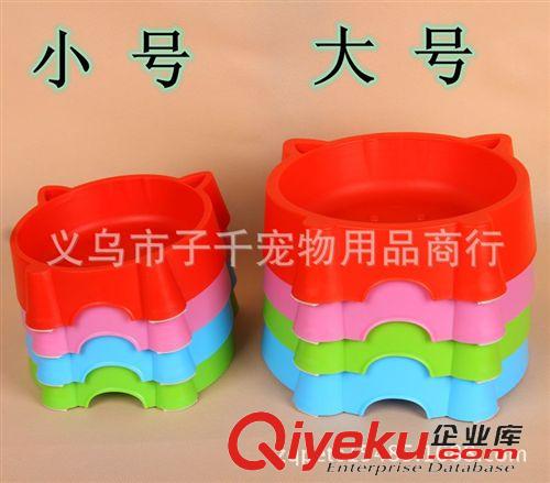 寵物日用品 廠家直銷 貓臉塑料小號單碗 狗碗食碗水碗 寵物用品批發原始圖片2