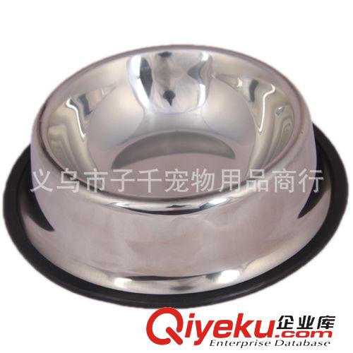 寵物日用品 廠家直銷 加厚不銹鋼狗碗 gd防滑寵物碗食盆水碗 6號34公分單碗原始圖片2