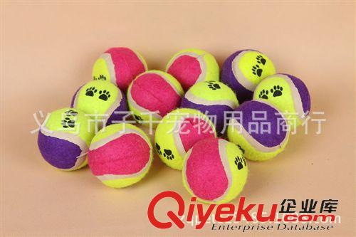寵物玩具 廠家直銷 寵物網球寵物玩具 狗網球耐咬 帶腳印網球 不發聲玩具原始圖片3