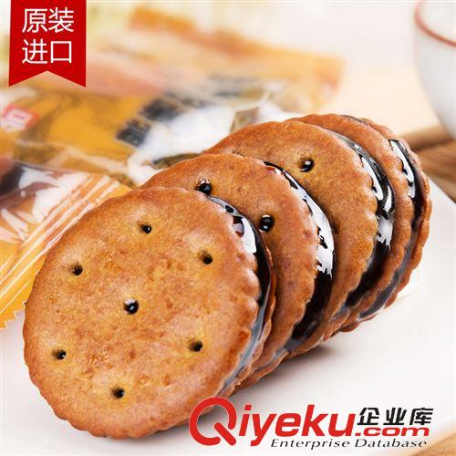 散裝商品 臺(tái)灣特產(chǎn)進(jìn)口零食品  升田黑糖麥芽餅干 500g大包裝 代餐夾心餅干