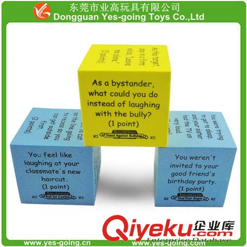 玩具禮品 廠家供應(yīng)EVA直角骰子，可印刷，多種圖案，益智EVA玩具