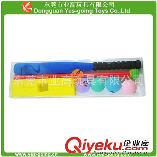運動用品 業高供應 EVA棒球套裝，綠色EVA條紋，黑色手柄，一棒四球包裝原始圖片2