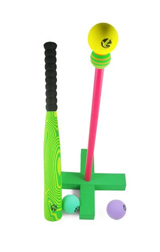 運(yùn)動(dòng)用品 EVA兒童棒球玩具， 環(huán)保低價(jià)/來樣定做棒球套裝，21寸木紋棒球棒